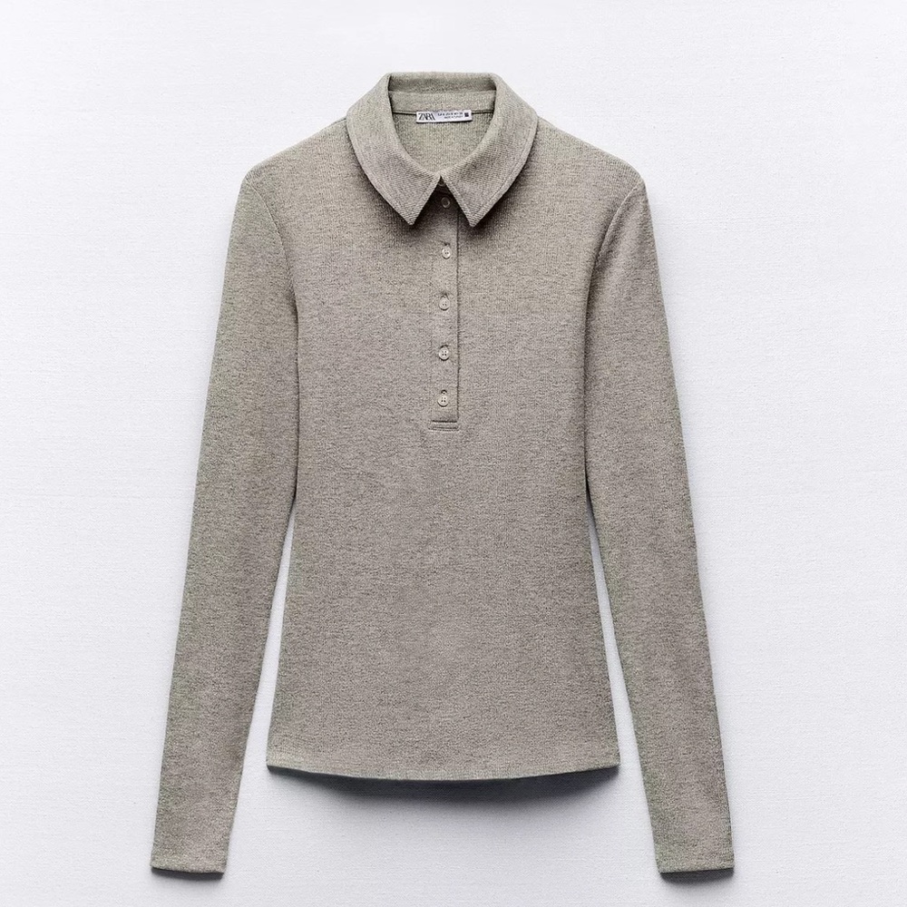 Zara Gray Button Down Women's Shirt